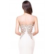 Embroidered Fish Tail Gown (FREE Stick On Bra) (Size S)